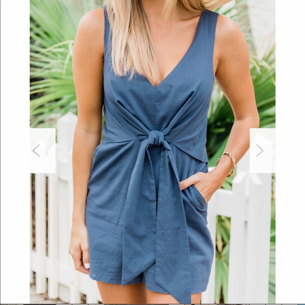 Happy At First Sight Navy Romper